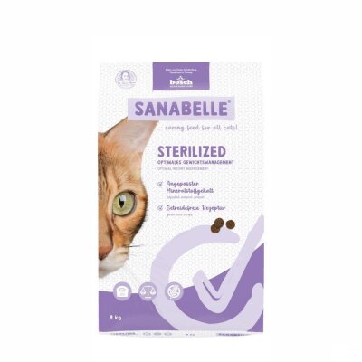 Sanabelle Tahılsız Kısırlaştırılmış Yetişkin Kedi Maması 8 kg