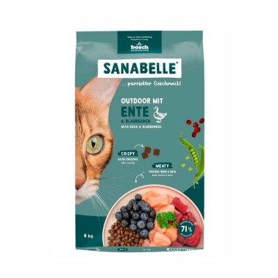 Sanabelle Outdoor Ördekli Yüksek Enerjili Yetişkin Kedi Maması 8 kg