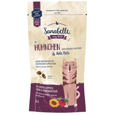 Sanabelle Tahılsız Tavuklu ve Pancar Dolgulu Kedi Ödülü 55 gr