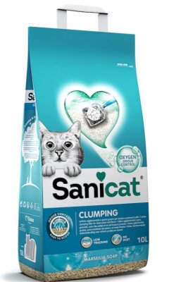 Sanicat Active Sabun Kokulu İnce Taneli Topaklanan Kedi Kumu 10 L