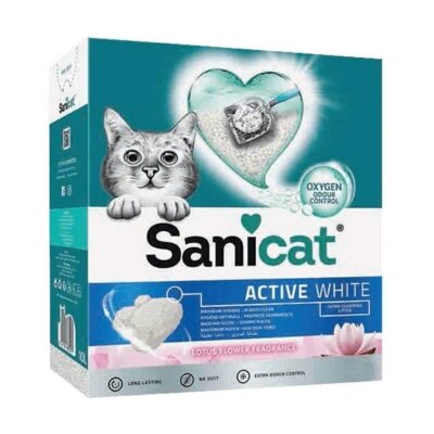 Sanicat Active White Lotus Kokulu Topaklanan Tozsuz Kedi Kumu 6 L