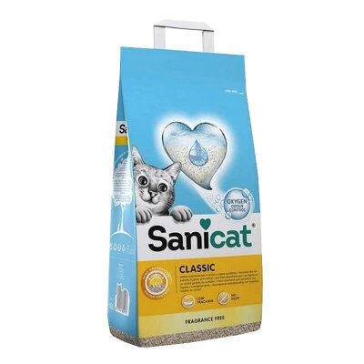 SaniCat Classic Doğal Kokusuz Topaklanan Bentonit Kedi Kumu 20 L