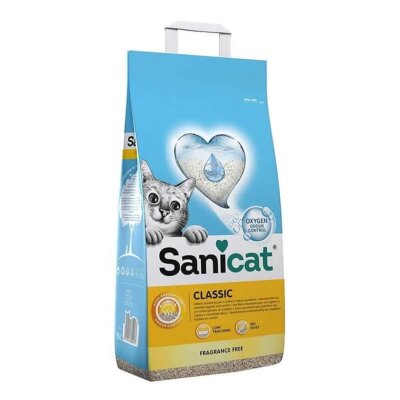 SaniCat Classic Kokusuz Topaklanan Bentonit Kedi Kumu 10 L