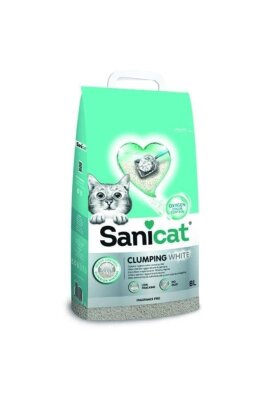 Sanicat Süper Topaklanan Beyaz Bentonit Kedi Kumu 8 L