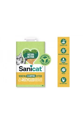 Sanicat Natura Activa Çam Peletli Bitkisel Topaklanan Kedi Kumu 10 L