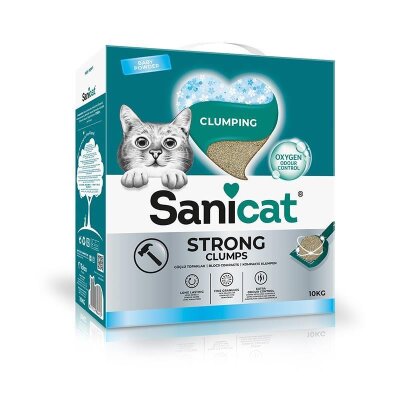 Sanicat Strong Clumps Güçlü İnce Taneli Topaklanan Kedi Kumu 10 L