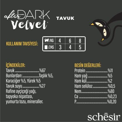 Schesir After Dark Mousse Tavuk Etli Tahılsız Yaş Kedi Maması 80 gr