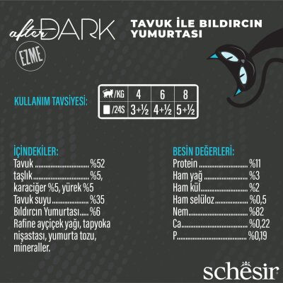 Schesir After Dark Pate Tavuk ve Bıldırcın Yumurtalı Konserve 80 gr
