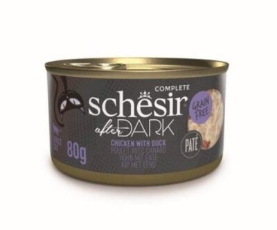 Schesir After Dark Soslu Tavuk ve Ördek Etli Kedi Konservesi 80 gr