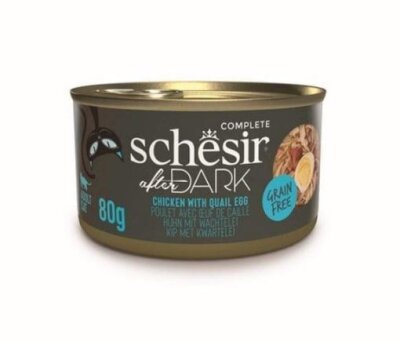 Schesir After Dark Tavuk ve Bıldırcın Yumurtalı Kedi Konservesi 80 gr