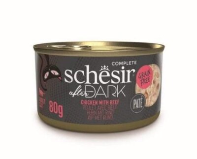 Schesir After Dark Et Suyunda Tavuk ve Sığırlı Yaş Kedi Maması 80 gr