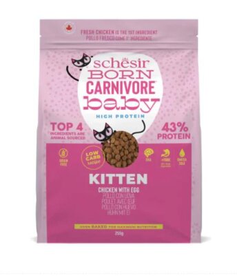 Schesir Carnivore Tavuk Yumurtalı Tahılsız Yavru Kedi Maması 255 gr