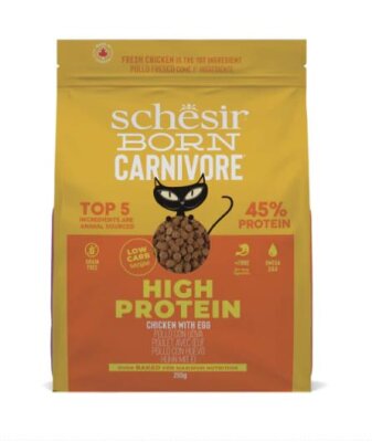 Schesir Born Carnivore Tavuk Yumurtalı Tahılsız Kedi Maması 255 gr