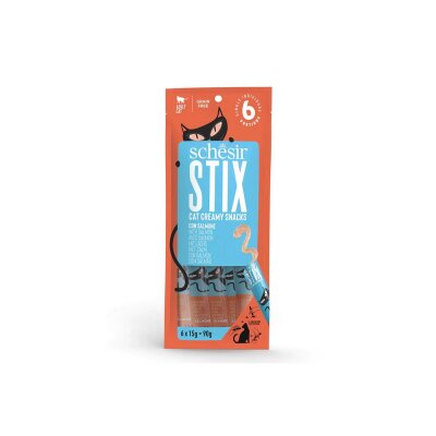 Schesir Cat Stix Somonlu Sıvı Krema Kedi Ödülü 6 x 15 gr