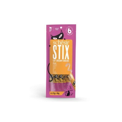 Schesir Cat Stix Tavuklu Sıvı Krema Kedi Ödülü 6x15 gr