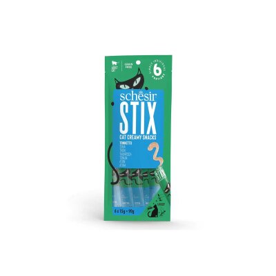 Schesir Cat Stix Ton Balıklı Sıvı Krema Kedi Ödülü 6 x 15 gr