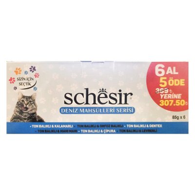 Schesir Deniz Mahsullü Yetişkin Kedi Konservesi 85 gr