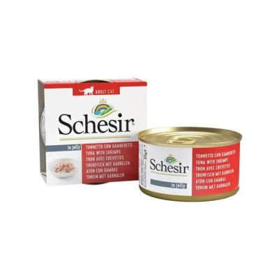 Schesir Ton Balıklı Karidesli Jelli Yetişkin Kedi Konservesi 85 gr