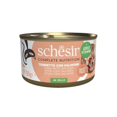 Schesir Tahılsız Jöleli Ton Balığı-Somonlu Kedi Konservesi 85 gr