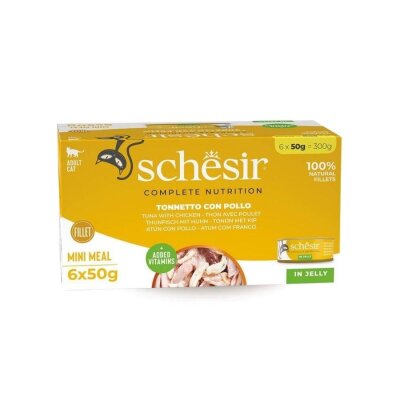 Jöle İçinde Ton ve Tavuklu Yetişkin Kedi Konservesi, 6x50 gr