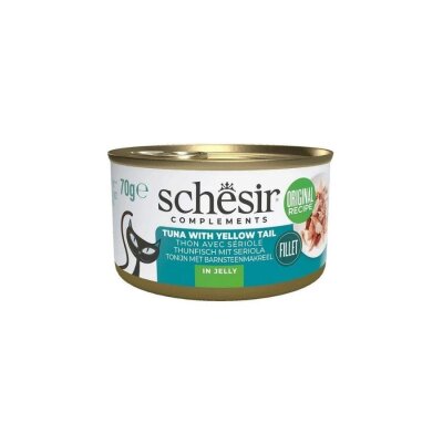 Jöle İçinde Ton ve Sarı Kuyruk Balıklı Yetişkin Kedi Konservesi, 70 gr