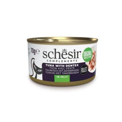 Schesir Jöle İçinde Ton ve Sinarit Balıklı Kedi Konservesi 70 gr