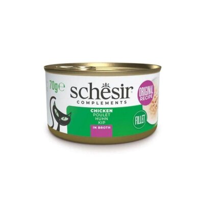 Schesir Et Suyunda %55 Tavuk Filetolu Yetişkin Kedi Konservesi 85 gr