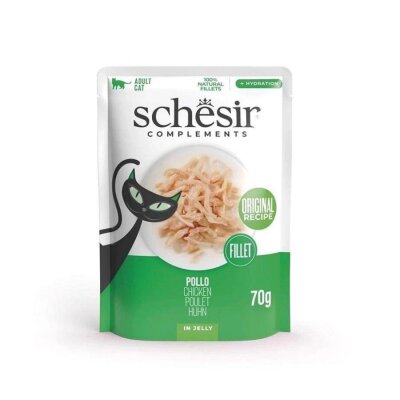 Schesir Pouch Jöleli %55 Tavuk Filetolu Yetişkin Kedi Konservesi 85 gr