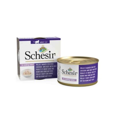 Schesir Suda Pişmiş Tavuk ve Sığır Etli Kedi Konservesi 85 gr