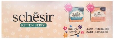 Schesir Tahılsız Tavuk ve Ton Balıklı Yavru Kedi Konservesi 85 gr