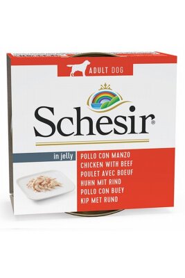 Schesir Tavuklu Sığır Etli Jöleli Köpek Konservesi 150 gr