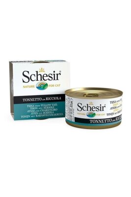 Schesir Ton Balıklı ve Sarı Kuyruklu Jöleli Yaş Kedi Maması 85 gr