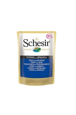 Schesir Pouch Ton Balıklı ve Levrekli Yaş Kedi Maması 100 gr