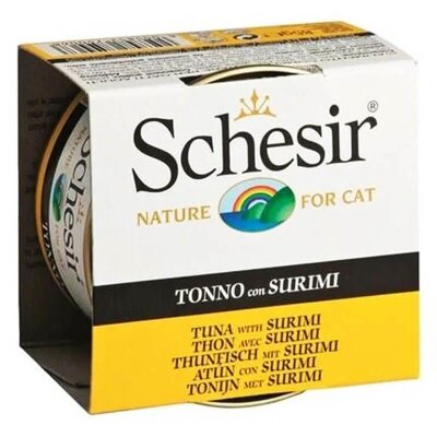 Schesir Jöleli Ton Balıklı ve Surimili Yetişkin Kedi Konservesi 85 gr