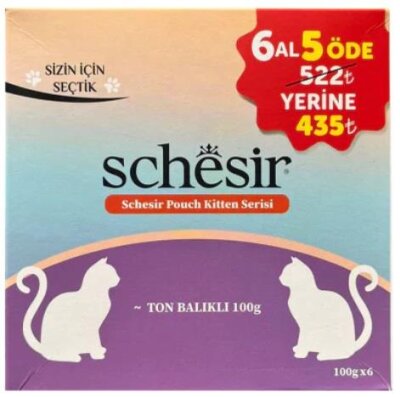 Schesir Pouch Ton Balıklı Taurinli Yavru Kedi Konservesi 100 gr