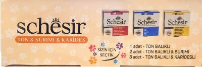 Schesir Ton Surimi ve Karidesli Jöleli Kedi Konservesi 85 gr