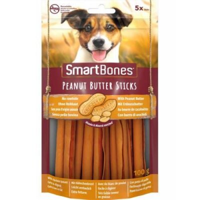 Smart Bones Ham Derisiz Fıstık Ezmeli Köpek Ödül Çubuğu 5'li