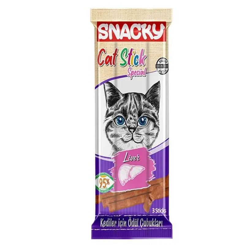 Snacky Ciğerli Çubuk Kedi Ödülü 3 x 5 gr