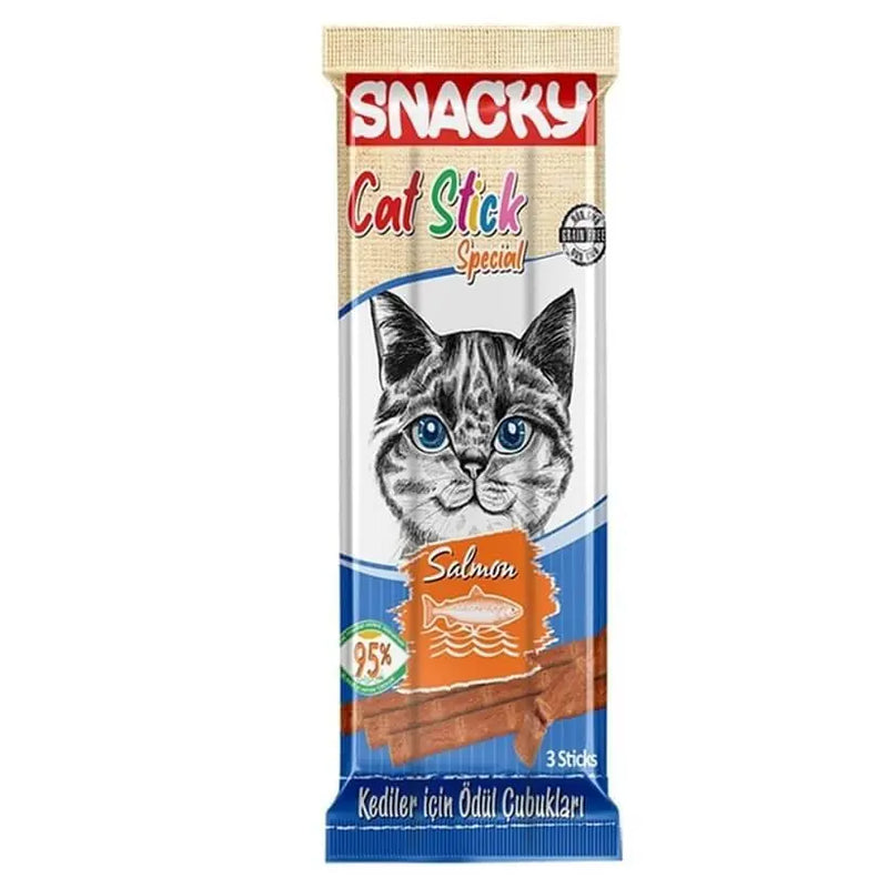 Snacky Somonlu Çubuk Kedi Ödülü 3 x 5 gr