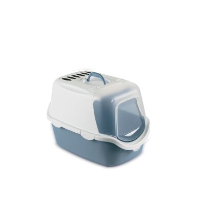 Stefanplast Cathy Easy Clean Filtreli Kapalı Kedi Tuvaleti Mavi