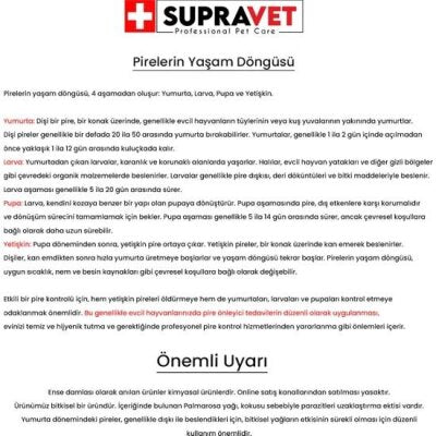 Supravet Büyük Irk Köpek Dış Parazit Ense Damlası 20-40 kg 5 ml