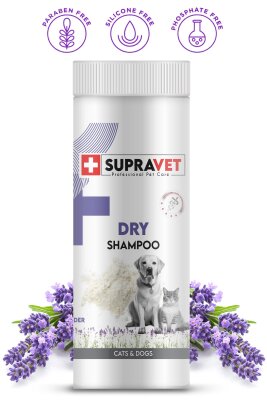 Supravet Lavanta Özlü Durulamasız Kedi-Köpek Toz Şampuan 150 ml