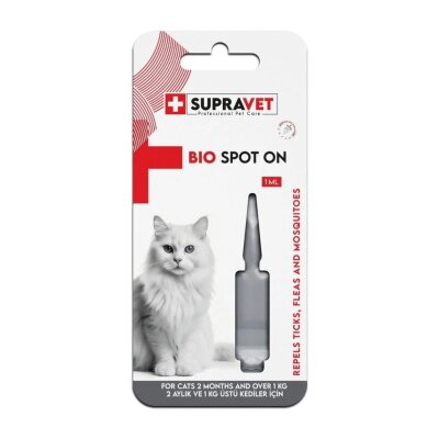 Supravet Bitkisel Dış Parazit Ense Damlası Kedi Deri ve Tüy Yağı