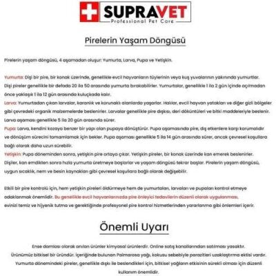 Supravet Bitkisel Dış Parazit Ense Damlası Kedi Deri ve Tüy Yağı