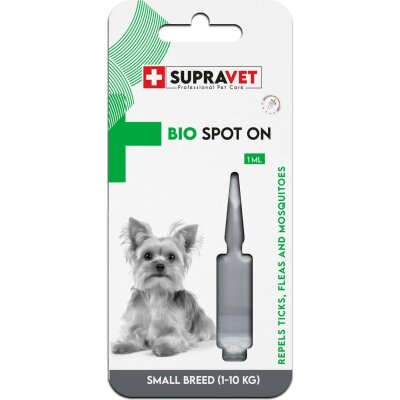 Supravet Bitkisel Pire-Kene Ense Damlası Küçük Irk 1 ml (1-10 kg)