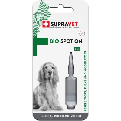 Supravet Bitkisel Pire-Kene Ense Damlası Orta Irk 3 ml (10-20 kg)