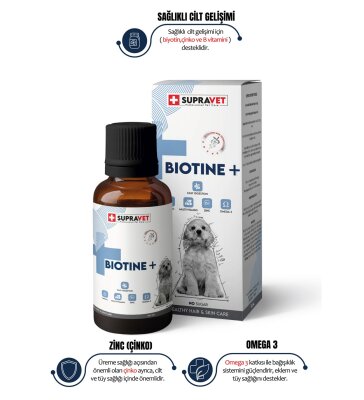 Supravet Biotin Çinko Omega-3 Köpek Tüy Sağlığı Damlası 100 ml