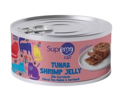 Supreme Cat Jöleli Ton Balık ve Karidesli Yaş Kedi Maması 85 gr