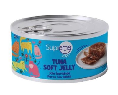 Supreme Cat Jöleli Parça Etli Ton Balıklı Yaş Kedi Maması 85 gr