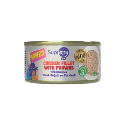 Supreme Cat Tavuk Göğsü ve Karidesli Tahılsız Kedi Konservesi 70 gr